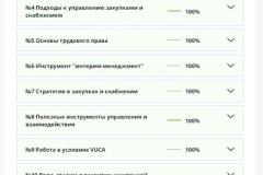 Пример прохождения курса "Директор по закупкам и снабжению"